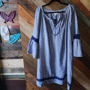 NWT Crown & Ivy linen midi dress